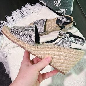 Kurt Geiger snakeskin espadrille wedges